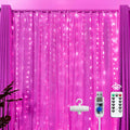 Brightown 300 LED Pink Fairy Curtain Lights, 9.8ft x 9.8ft String Lights by Brightown