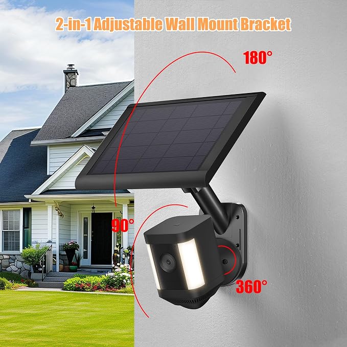 Wall Mount for Cameras and Solar Panels, 2-in-1 Mount for Ring, etc Solar Panel - Image 4