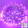 JMEXSUSS 33ft 100 LED Purple Christmas Lights, Battery Operated Christmas Lights by JMEXSUSS