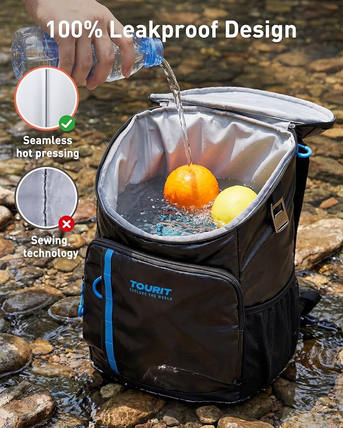 TOURIT Cooler Backpack Lightweight Insulated Backpack Cooler Leak-Proof - Image 4