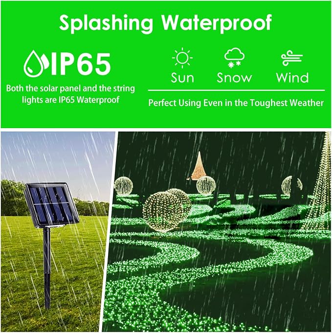 Solar String Lights Outdoor, 2 Pack 80FT 200 LED Solar Halloween Twinkle Lights - Image 7