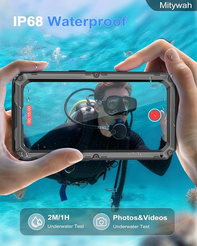 Mitywah Waterproof Case for iPhone 16, Shockproof Heavy Duty Case - Image 3
