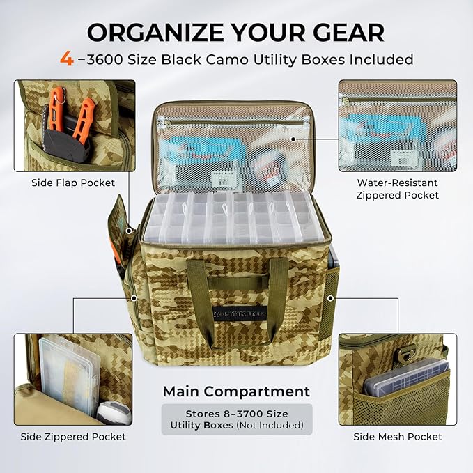 KastKing BaitSpace Fishing Tackle Bag - Image 4