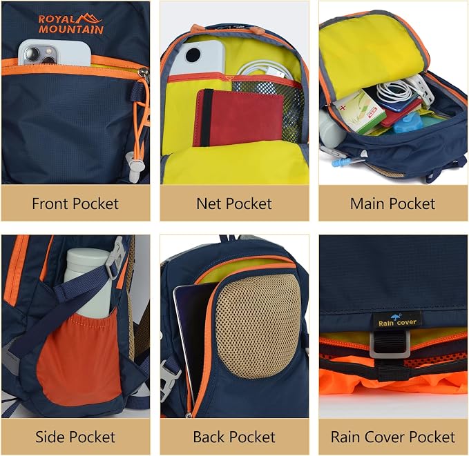 Small Hiking Backpack With Rain-cover, 20L Travel Backpacks - Image 5