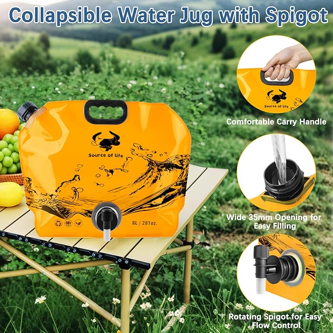 Water Jug Camping 2.1 Gallon Collapsible - Image 3