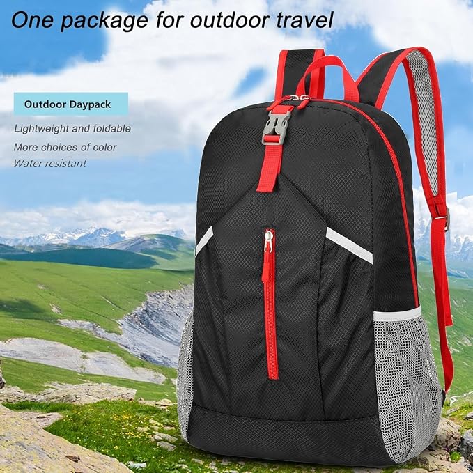 levayhill 25L Foldable Hiking Backpack Lightweight Packable Basic-Daypack - Image 3