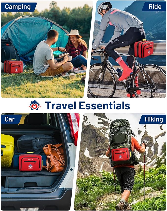 500 PCS First Aid Kit for Travel Camping Car Home Businesses, Well-Organized - Image 2