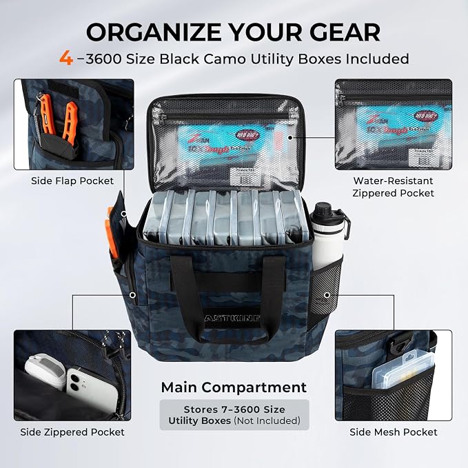 KastKing BaitSpace Fishing Tackle Bag - Image 4