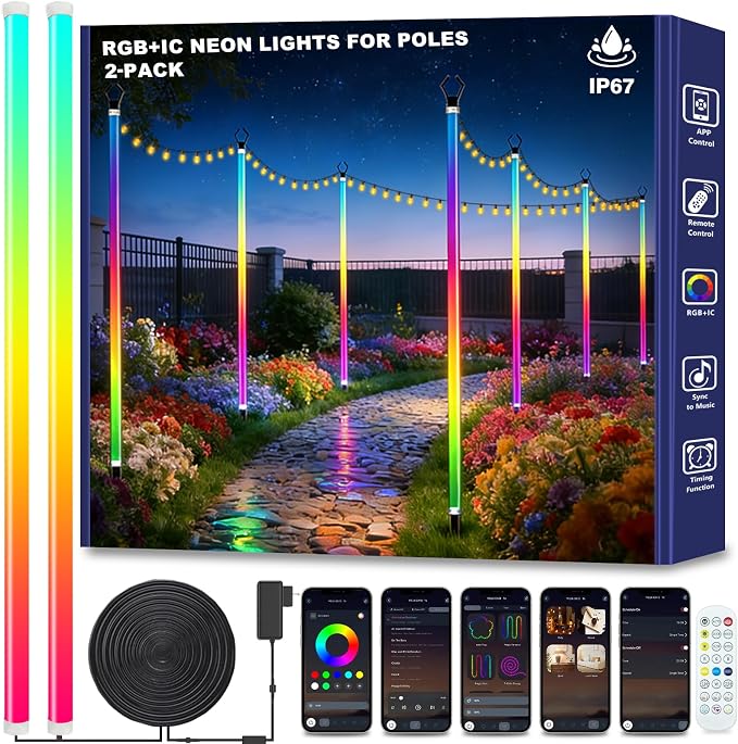 AILBTON 2-Pack 6.6FT RGB+IC Neon Ambient Light by AILBTON
