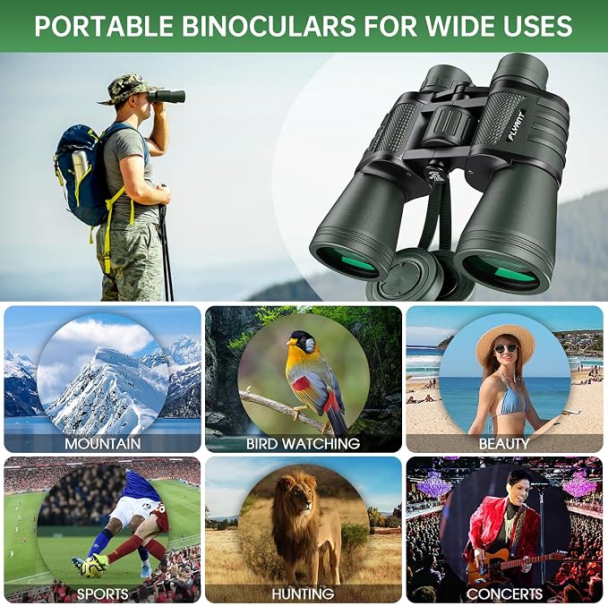 20x50 High Powered Binoculars for Adults, Waterproof Binoculars - Image 7