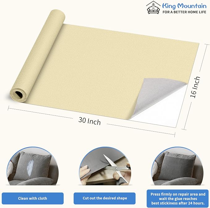 KING MOUNTAIN Canvas Repair Patch 16×30 Inch Self-Adhesive Waterproof Fabric - Image 4