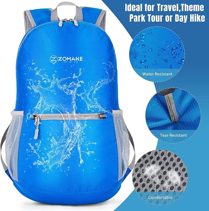ZOMAKE Ultra Lightweight Hiking Backpack 20L, Packable Small Backpacks Water - Image 4