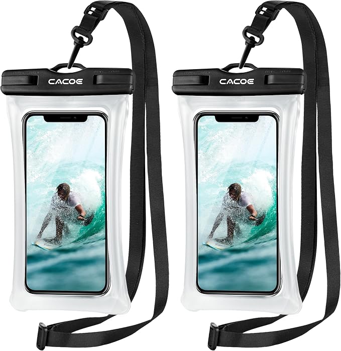 CACOE Floating Universal Waterproof Phone case 2 Pcs-Up to 7.0", Phone Pouch by CACOE