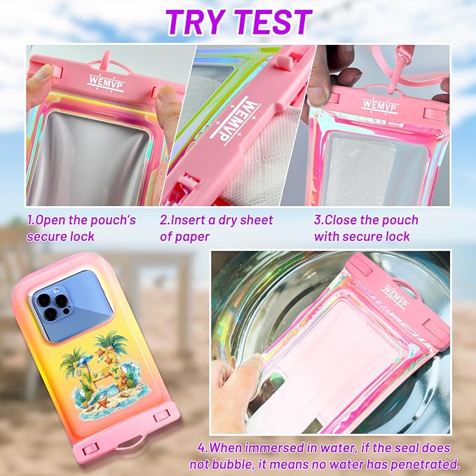 Personalized Initial Waterproof Phone Pouch Case - Image 4