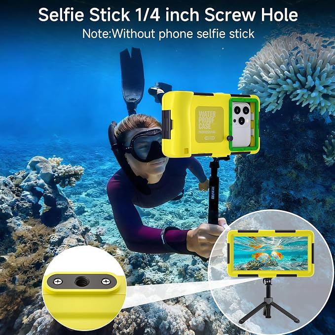 Underwater Phone Case for Snorkeling, Professional Deep Diving Waterproof Phone - Image 4