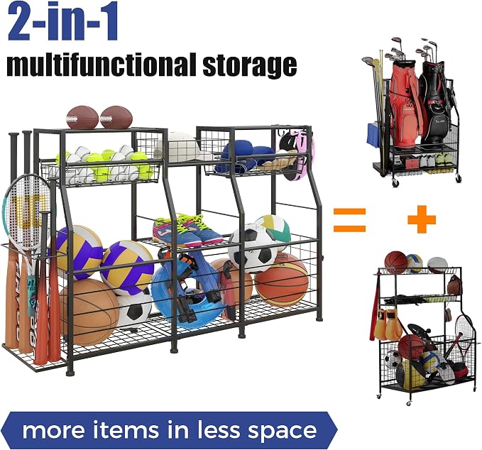 Garage Sports Equipment Organizer - Image 2