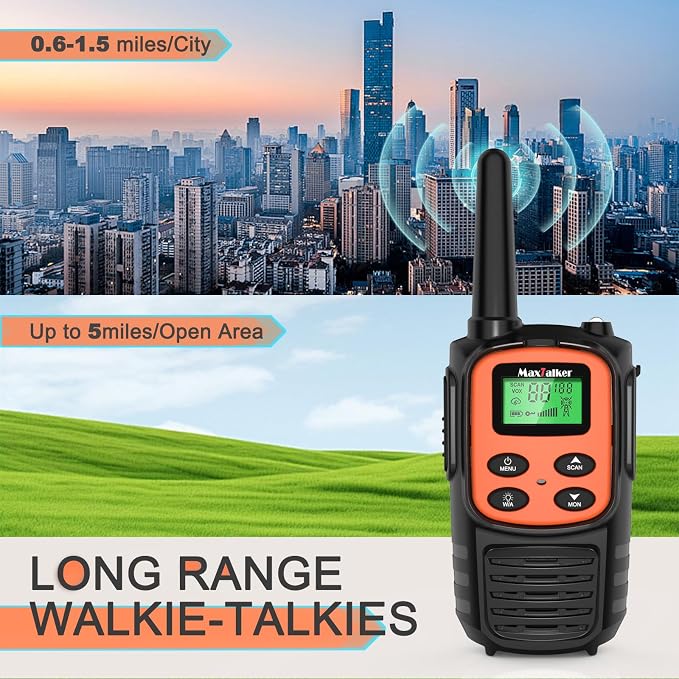MaxTalker Walkie Talkies for Adults, Rechargeable Walkie Talkies Long Range - Image 4
