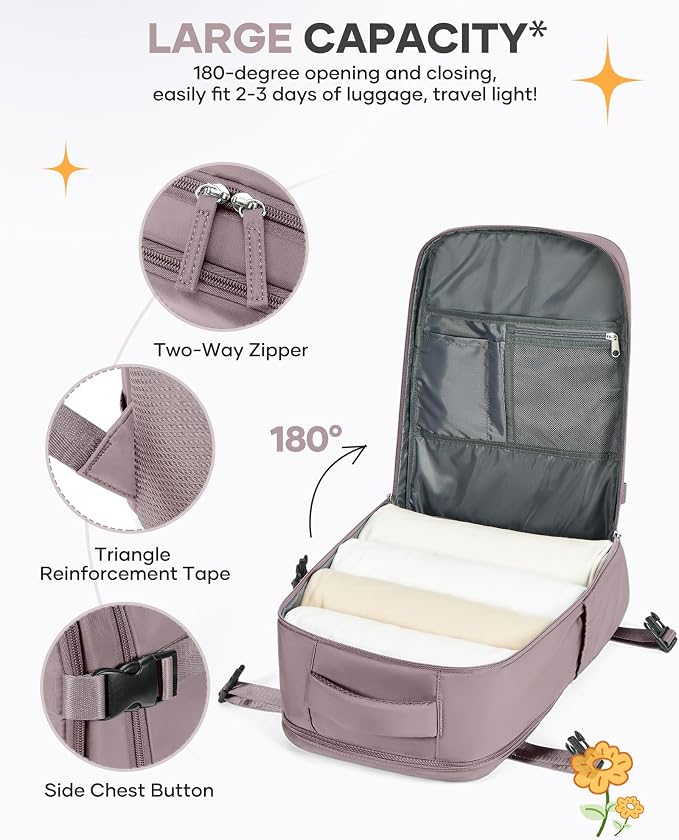 Travel Backpack Carry On Flight Aapproved Personal Item Travel Bag Mochila De - Image 5