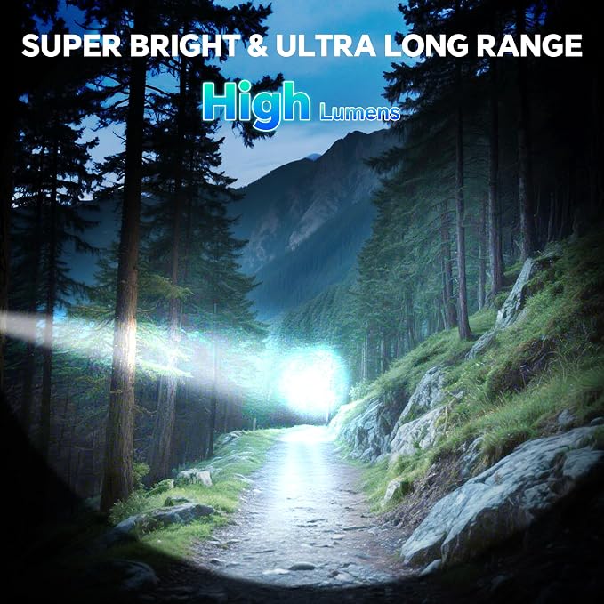 3Pack Rechargeable Flashlights 10000 High Lumens, Super Bright Flashlight - Image 2
