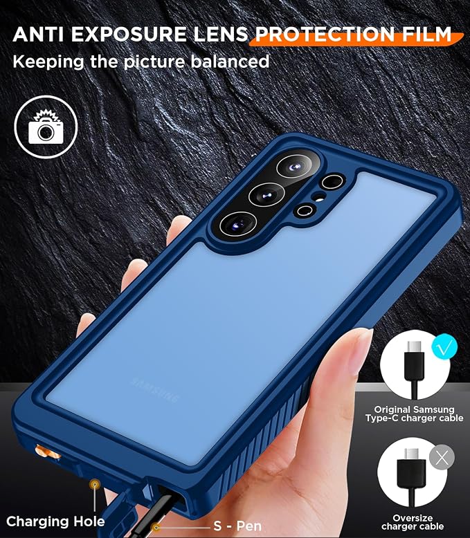 Temdan Designed for Samsung Galaxy S26 Ultra Case Waterproof, Built-in Lens & - Image 8