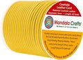 Mandala Crafts Round Genuine Yellow Leather Cord by MandalaCrafts