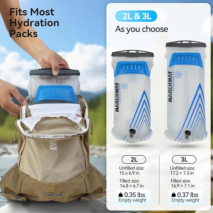 MARCHWAY Lightweight TPU Hydration Bladder 2L/3L - Image 5