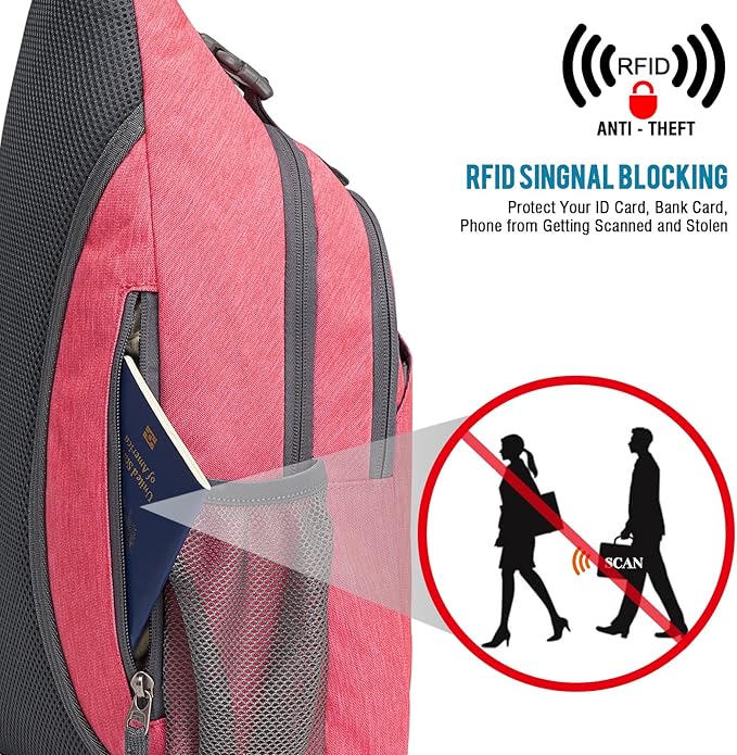 G4Free Sling Bag RFID Blocking Sling Backpack Crossbody Chest Bag Daypack - Image 2