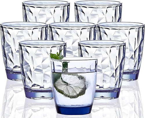 10 Oz Unbreakable Tritan Drinking Glasses Shatterproof Acrylic Glasses by VEILEDGEM