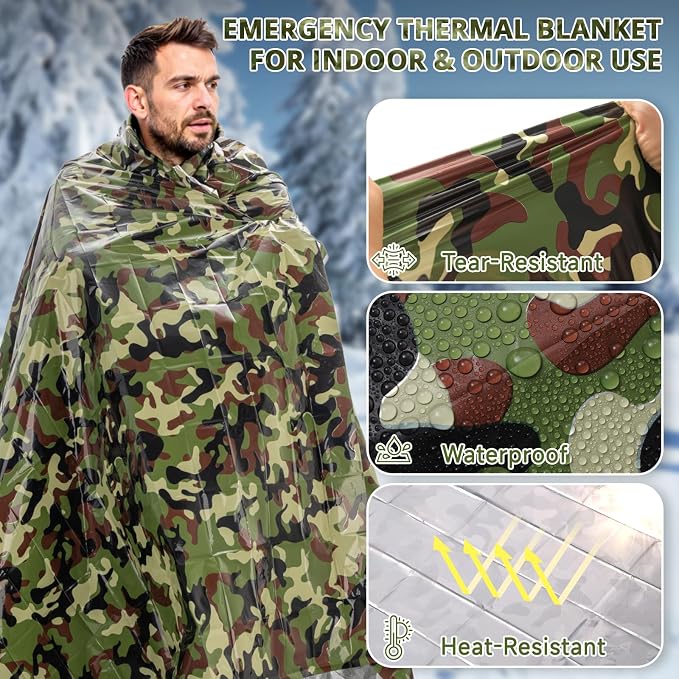 SecuCaptain Survival Emergency Thermal Blankets: Thicken 28um Space Mylar - Image 5