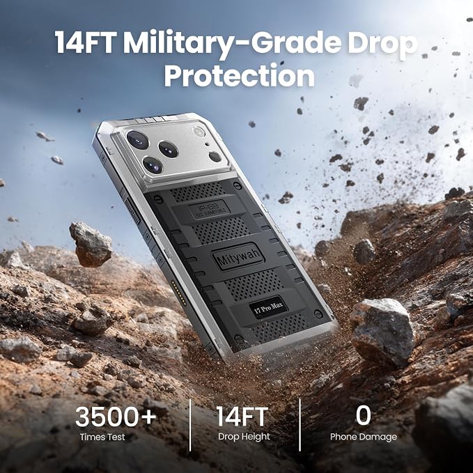 Mitywah Waterproof Case for iPhone 17 Pro Max, Rugged Metal Case - Image 4