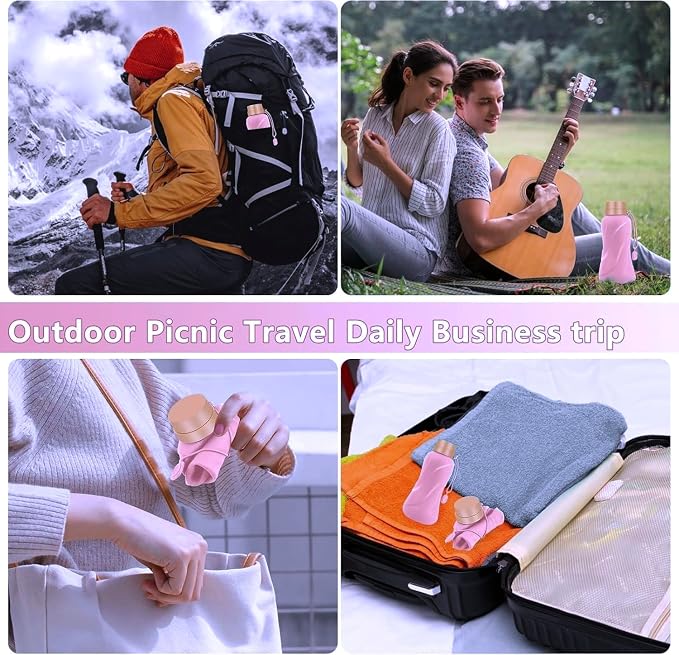 Collapsible Water Bottles, Leak Proof, Reuseable BPA Free Silicone Foldable - Image 7