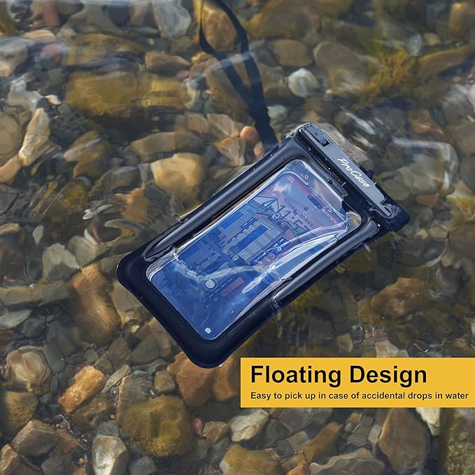ProCase 2 Pack Floating Waterproof Phone Pouch IPX8, Universal Dry Bag Fits - Image 2