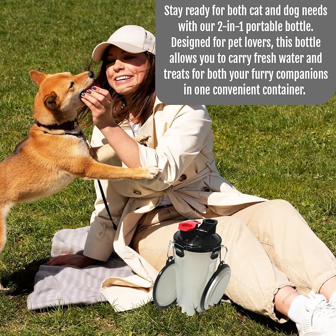 Dog Travel Water Bottle W/Collapsible Bowls - Image 6