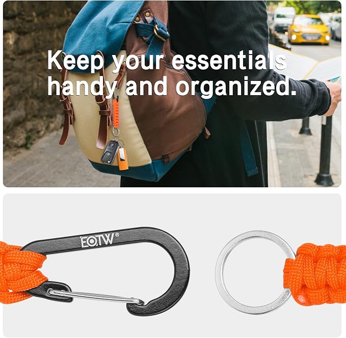EOTW Paracord Keychain for Men Women Paracord Carabiner Backpack Keychain - Image 4
