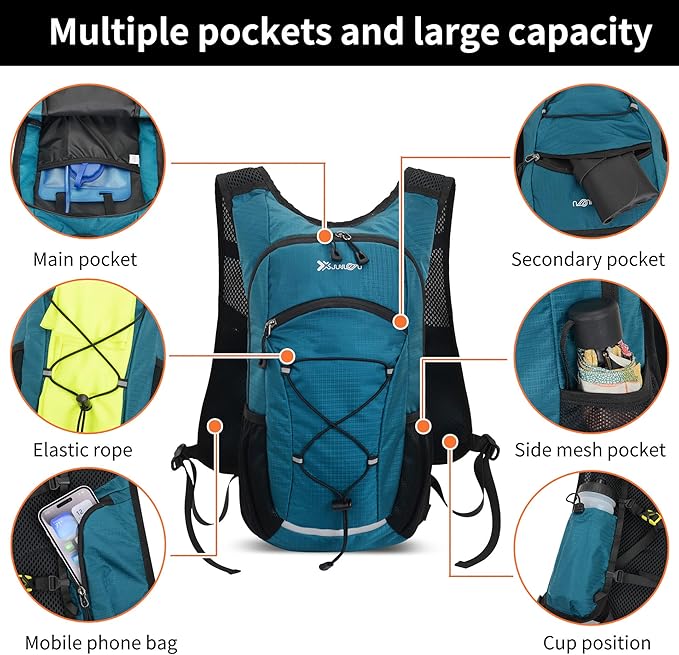 DOJUNS Hiking Backpack Lightweight Travel Backpack 20L Waterproof Hiking - Image 2