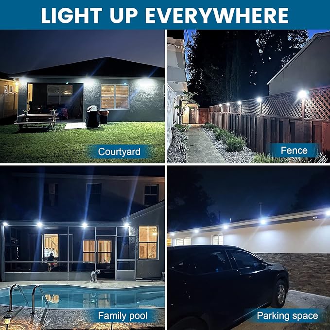 BAXIA TECHNOLOGY Solar Outdoor Lights Wireless Security Motion Sensor Solar - Image 2