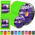 TECEUM Reflective Paracord Rope 1000 – 1000ft/200ft/100ft/50ft – 40+ Colors – by TECEUM