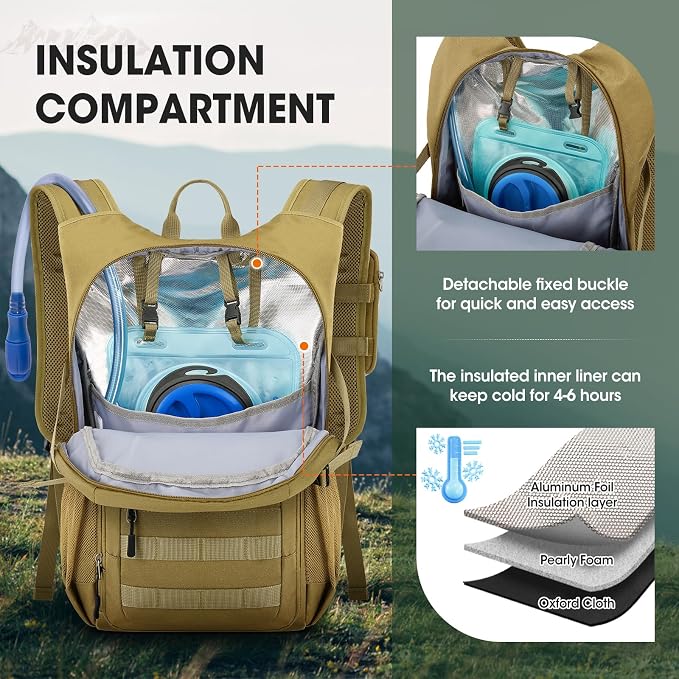 RAINSMORE Tactical Hydration Backpack 18L - Image 3