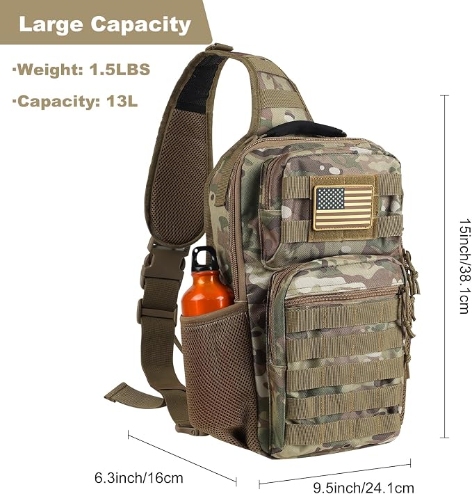Rover Sling Pack Tactical Shoulder Sling Bag Backpack - Image 2