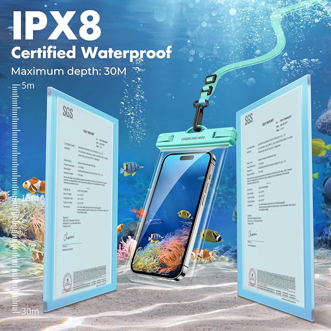 UNBREAKcable Waterproof Phone Pouch-2 Pack IPX8 Waterproof Phone Case - Image 6