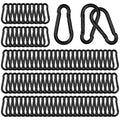 100 PCS 2.36'' Spring Snap Hook Carabiner, M6 1/4 Inch Galvanized Black Steel by HANDRERLEE