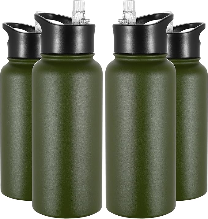 VEGOND 32 oz Insulated Water Bottle Bulk Stainless Steel Metal Water Bottles by VEGOND