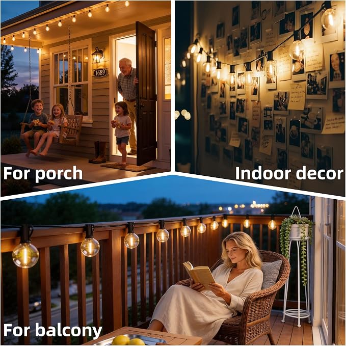 RTTY Outdoor String Lights 25 FT, G40 Led Patio Globe Lights - Image 7