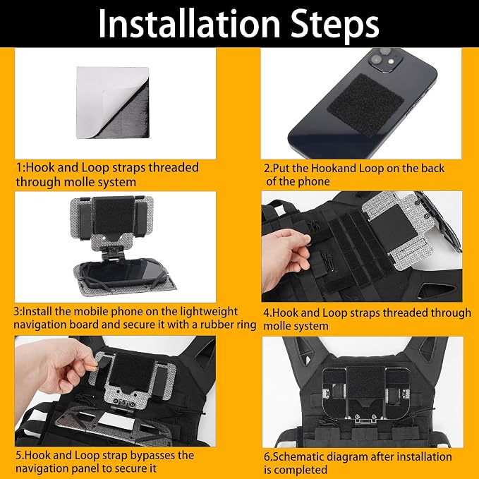Outdoor Molle Phone Carrier, Lightweight Foldable Navigation Board - Image 5