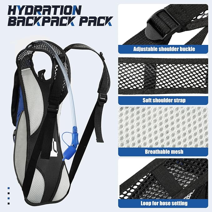 3 Pack Hydration Backpack with 2l Water Bladder, Hydration Pack with Bladder - Image 4