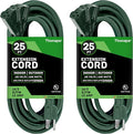 Thonapa2 Pack of 25 ft Green Extension Cord by Thonapa