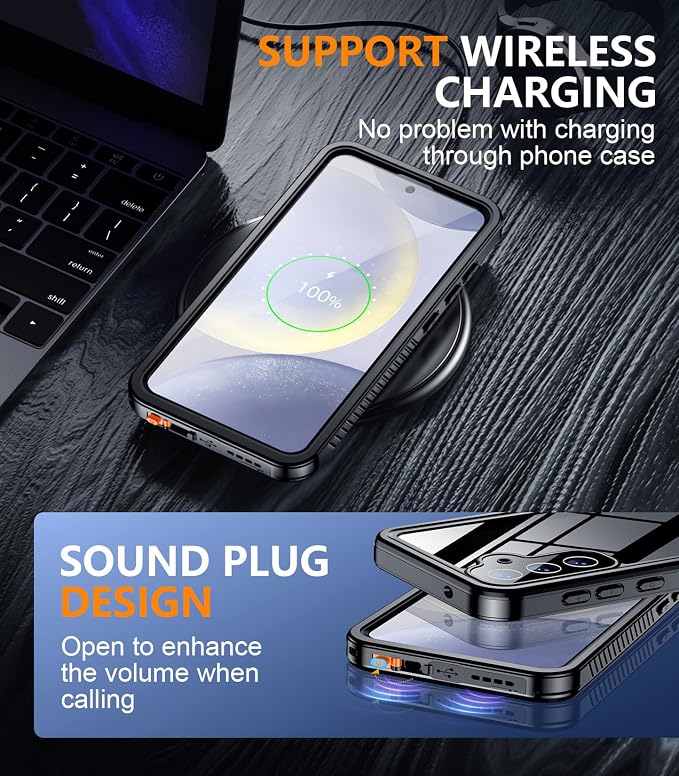 Temdan Compatible with Samsung Galaxy S24 Case Waterproof with Belt Clip Holster - Image 6