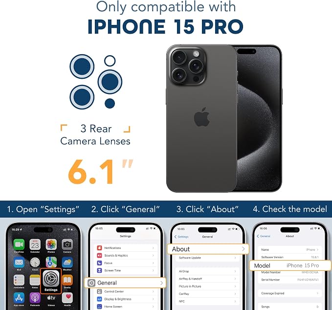 TIESZEN for iPhone 15 Pro Case, Compatible - Image 7