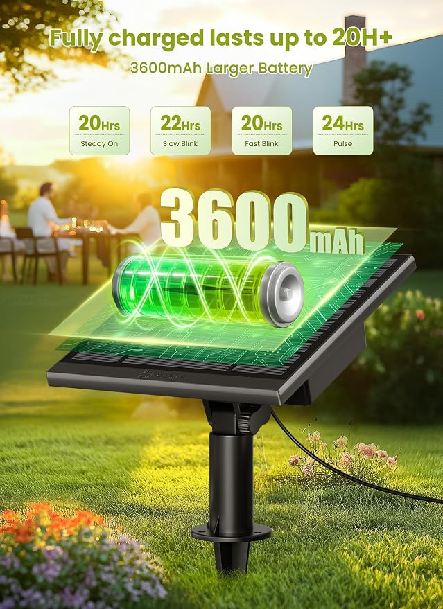 Brightown 58FT Solar String Lights Outdoor - Image 5