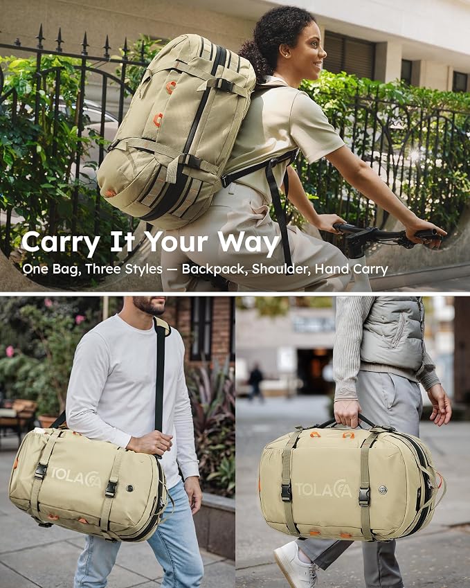 Tolaccea Carry on Travel Backpack, Laptop Backpack Flight Approved Convertible - Image 2